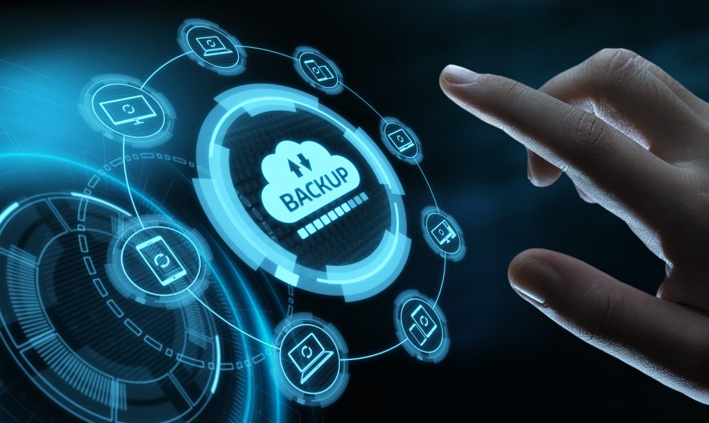 Backup Storage Data Internet Technology Business concept.