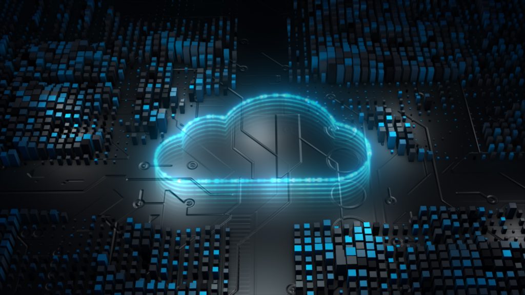 Digital Cloud Computing, Cyber Security, Digital Data Network Protection, Future Technology Network Background Concept.