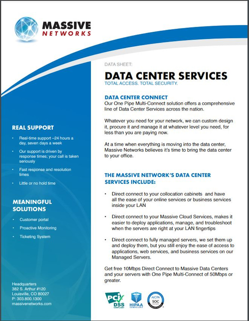 Massive Networks Data Center Services