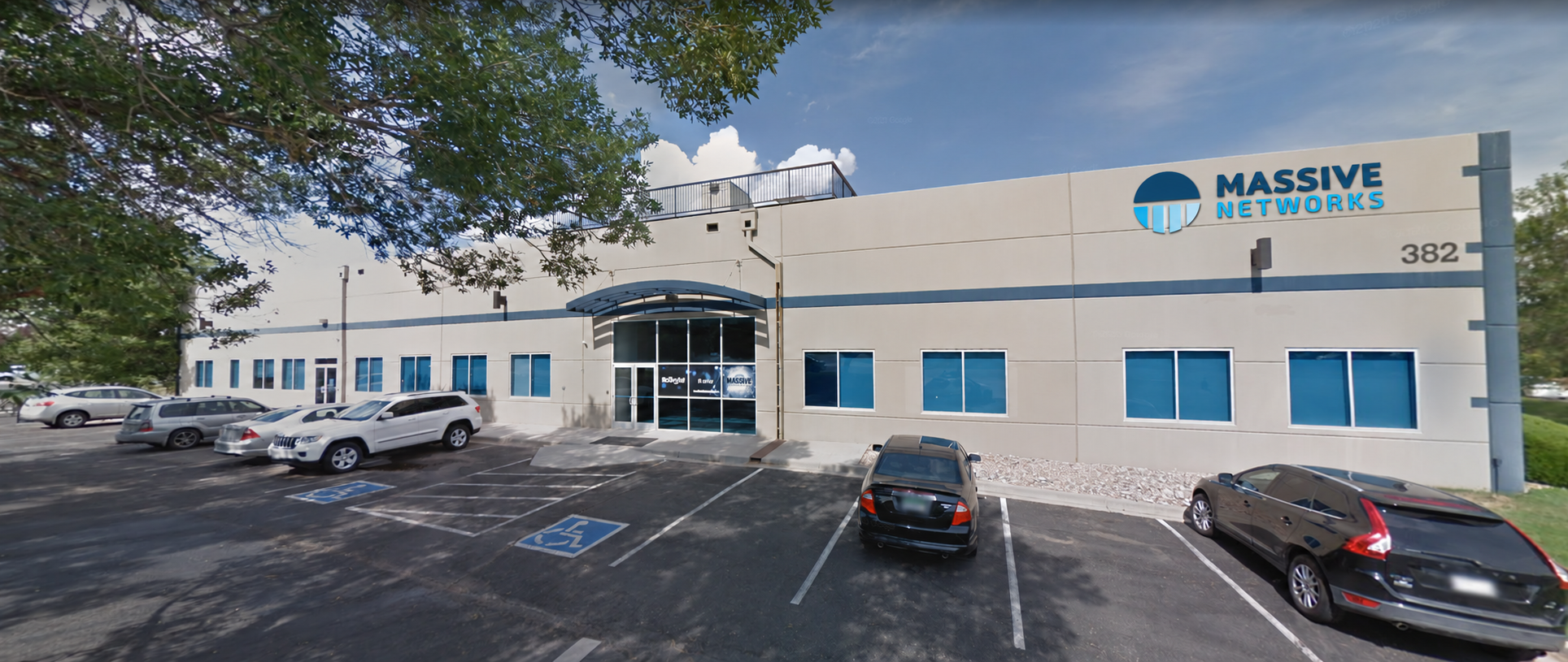 Modern data center exterior